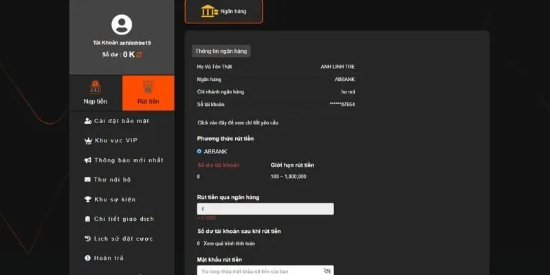 Hướng dẫn quy trình rút tiền NOHUWIN siêu tốc cho tân thủ