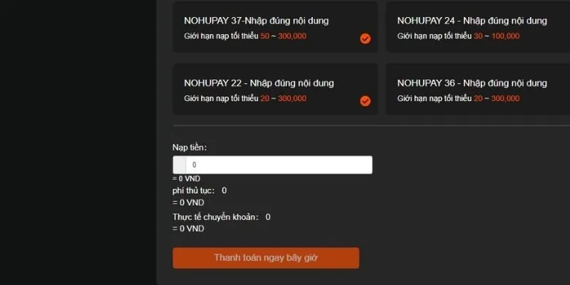 Những lưu ý để nạp tiền NOHUWIN an toàn và hiệu quả