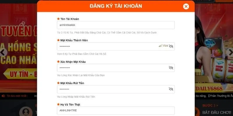 Những lưu ý giúp bạn đăng ký NOHUWIN thành công