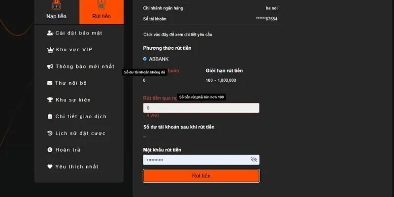 Rút tiền NOHUWIN mách bạn mẹo nhỏ để tiền về nhanh nhất